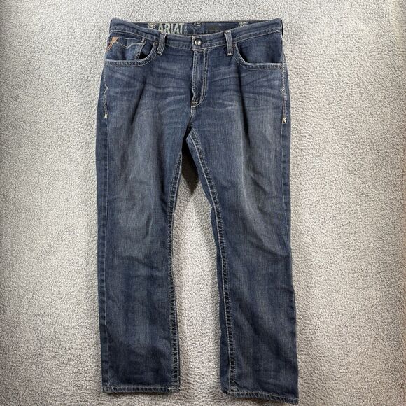 Ariat M5 Jeans Mens 38x32 Slim Straight Cowboy Rodeo Work Ranch